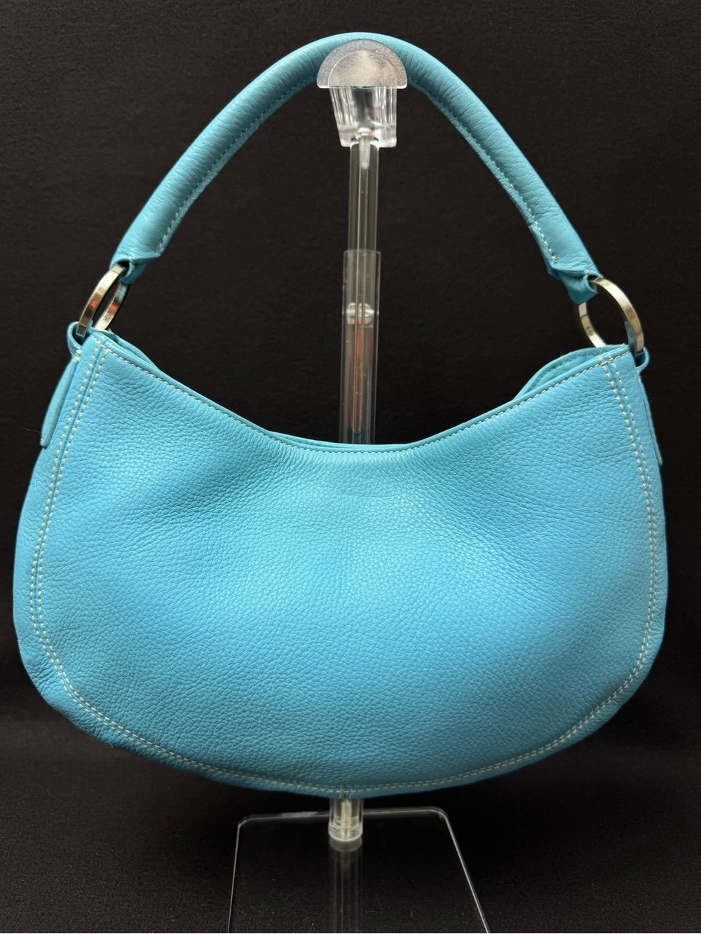 Ann Taylor Turquoise Leather Hobo Bag